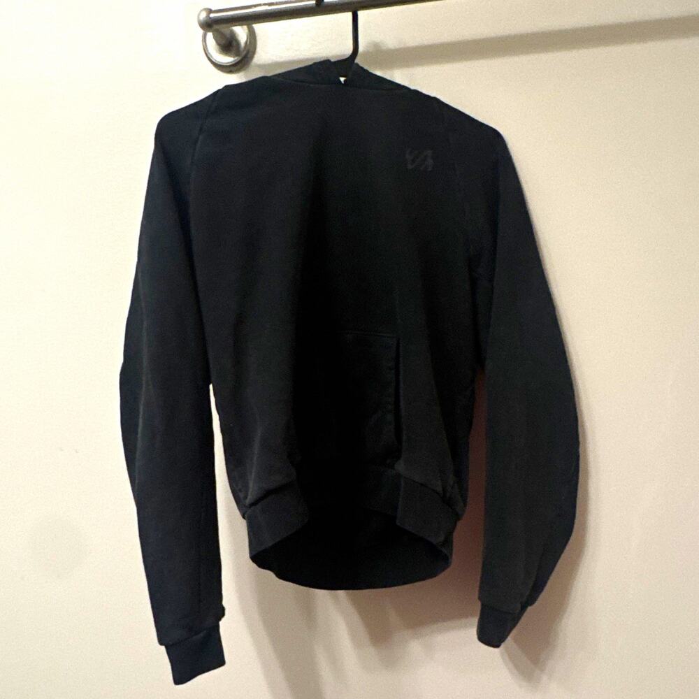 WAYDAMIN Men’s Black Pullover Hoodie L Regular Solid Long Sleeve Pockets